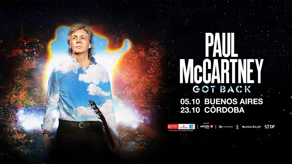 El afiche oficial del lanzamiento de los shows de Paul McCartney en Argentina
